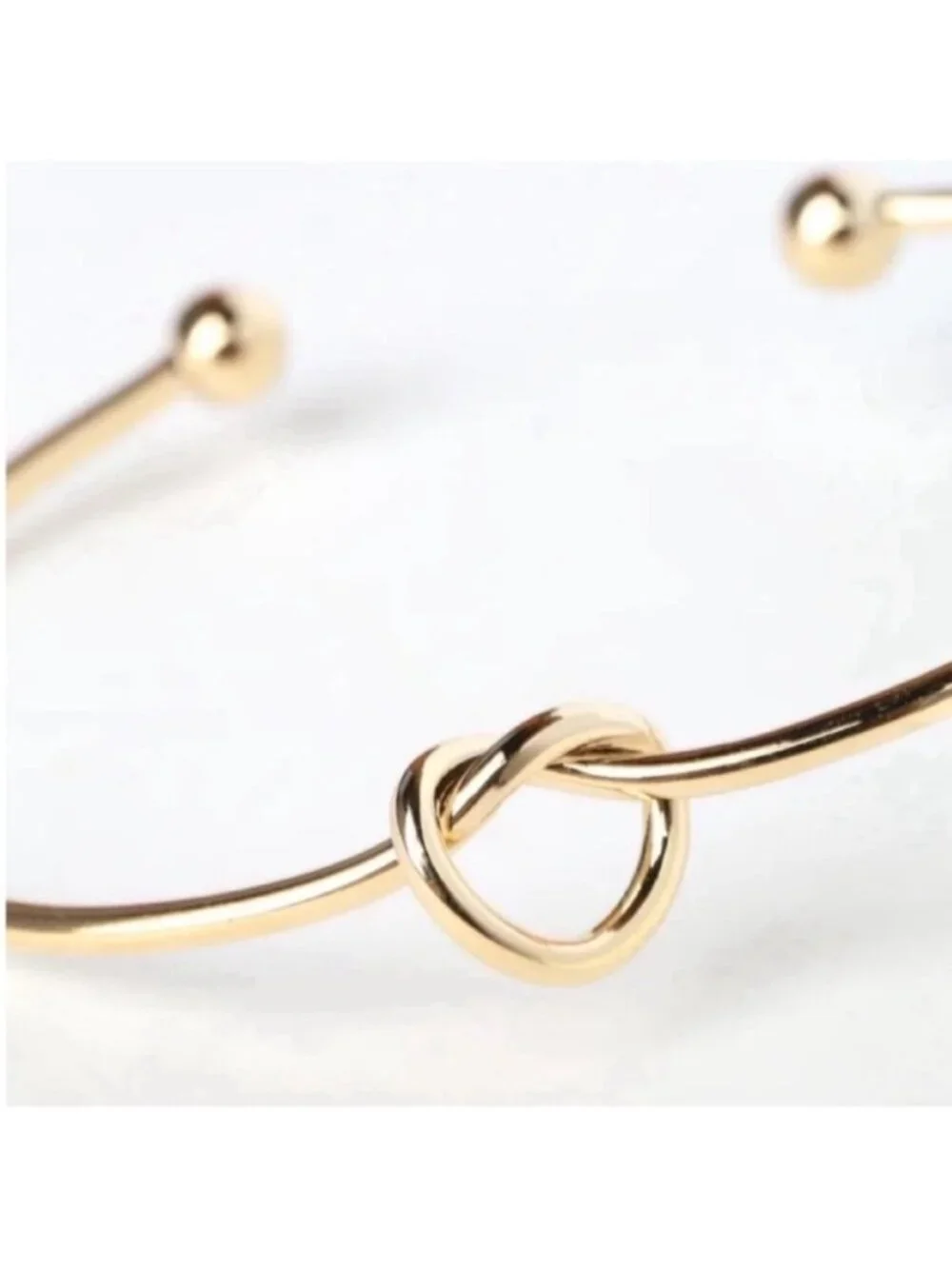 New! Lulus Gold Lets Go Tie The Knot Cuff Bracelet NWOT